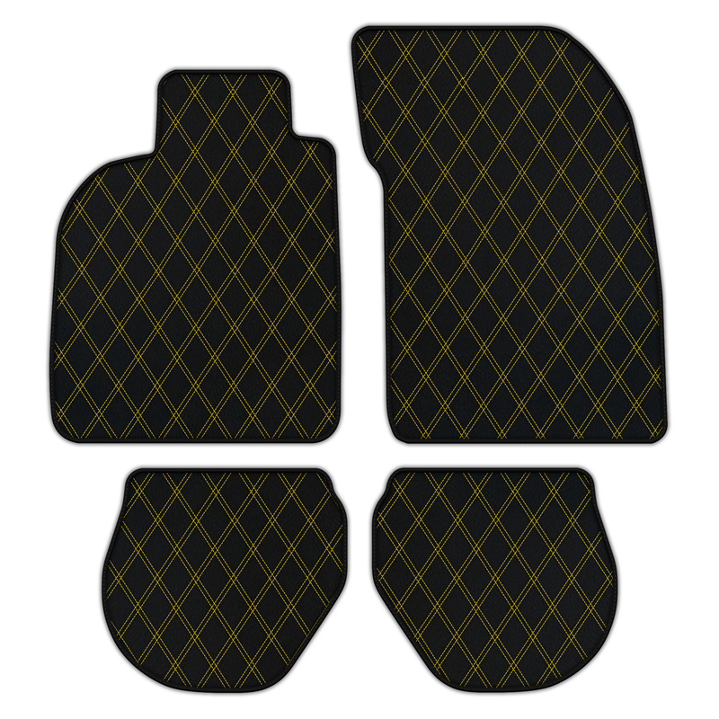 Customizable Leather Floor Mats with Double Diamond Pattern for Porsche 911 - 993 (1994-1998)