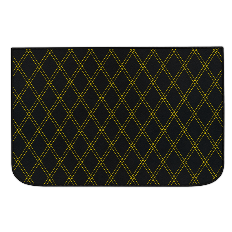 Customizable Leather Trunk Floor Mats with Double Diamond Pattern for Ferrari Roma (2021-2024)