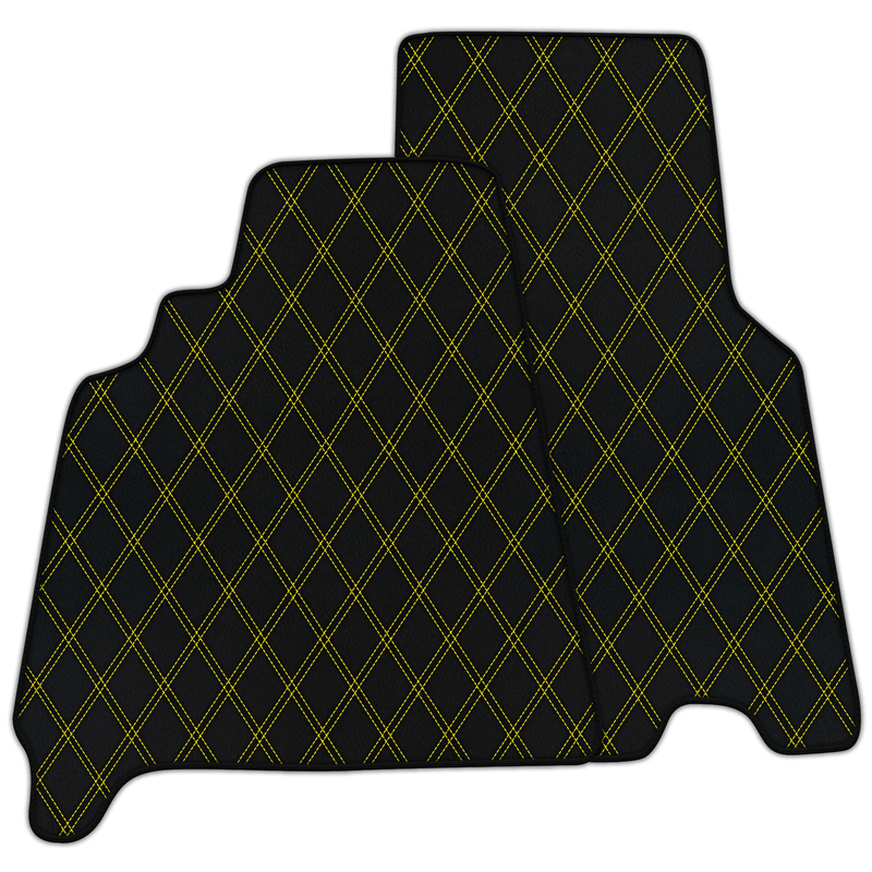 Tapis de voiture en cuir personnalisables avec motif double