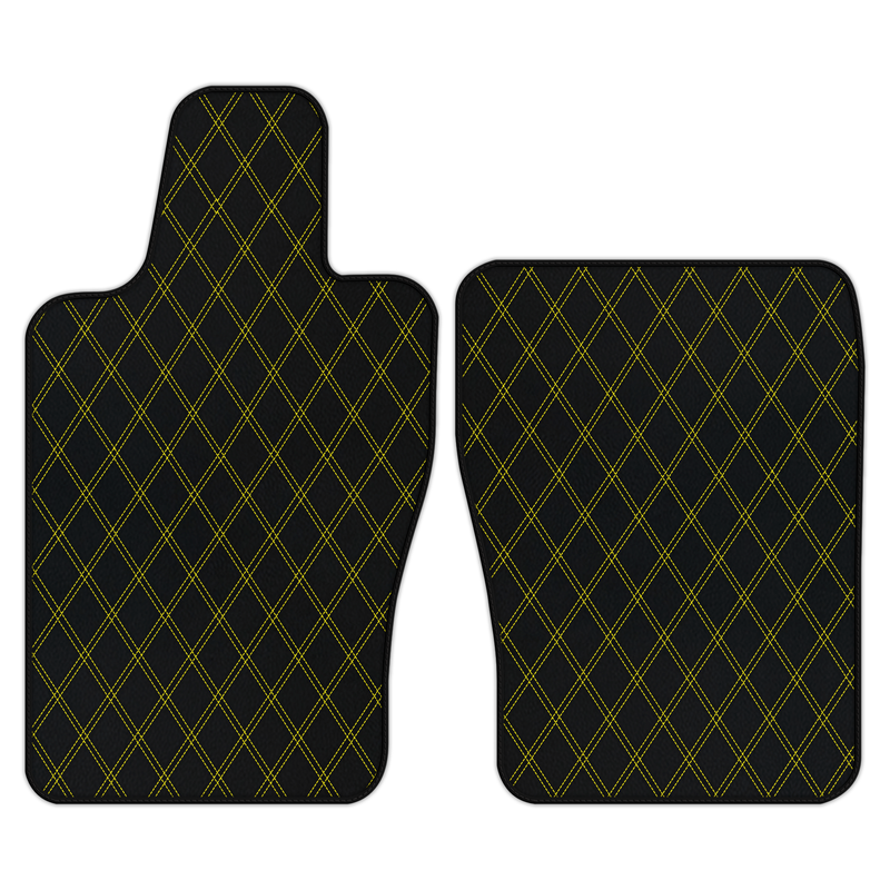 Customizable Leather Floor Mats with Double Diamond Pattern for Aston Martin Vantage (2019-2025)