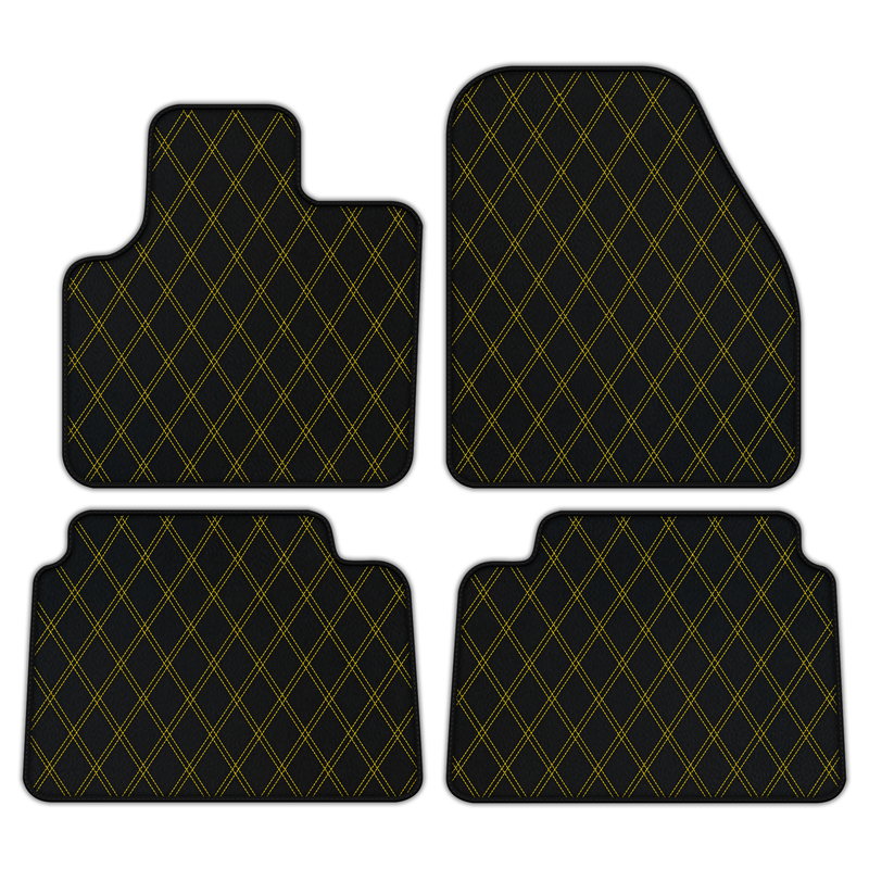 Customizable Leather Floor Mats with Double Diamond Pattern for Land Rover Discovery Sport (2019-2024)