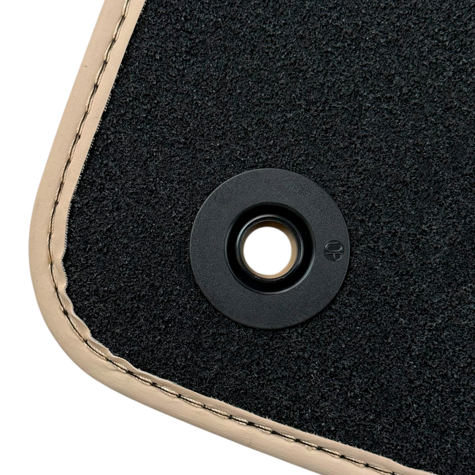 Beige Car Floor Mats for Porsche Cayenne GTS (2003-2010) with Alcantara Leather