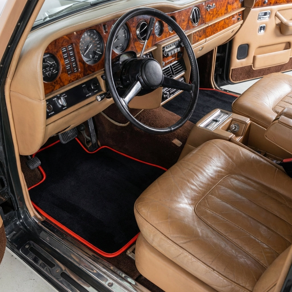 Violet Sheepskin Floor Mats for Rolls-Royce Wraith (2013-2023) - AutoWin