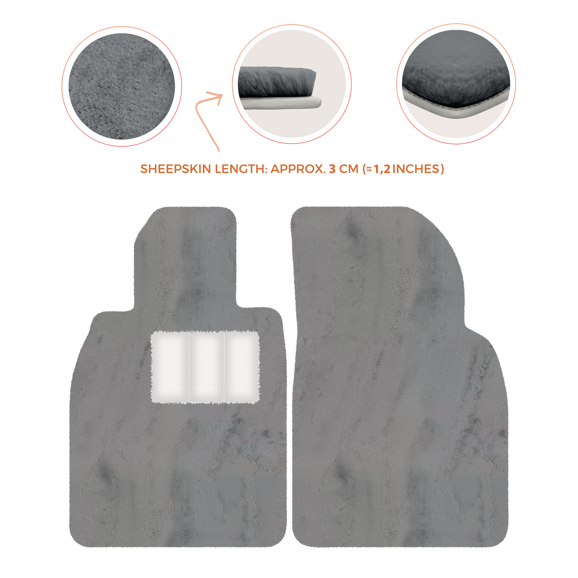 Premium Sheepskin Floor Mats for Porsche Cayenne (2018-2023)