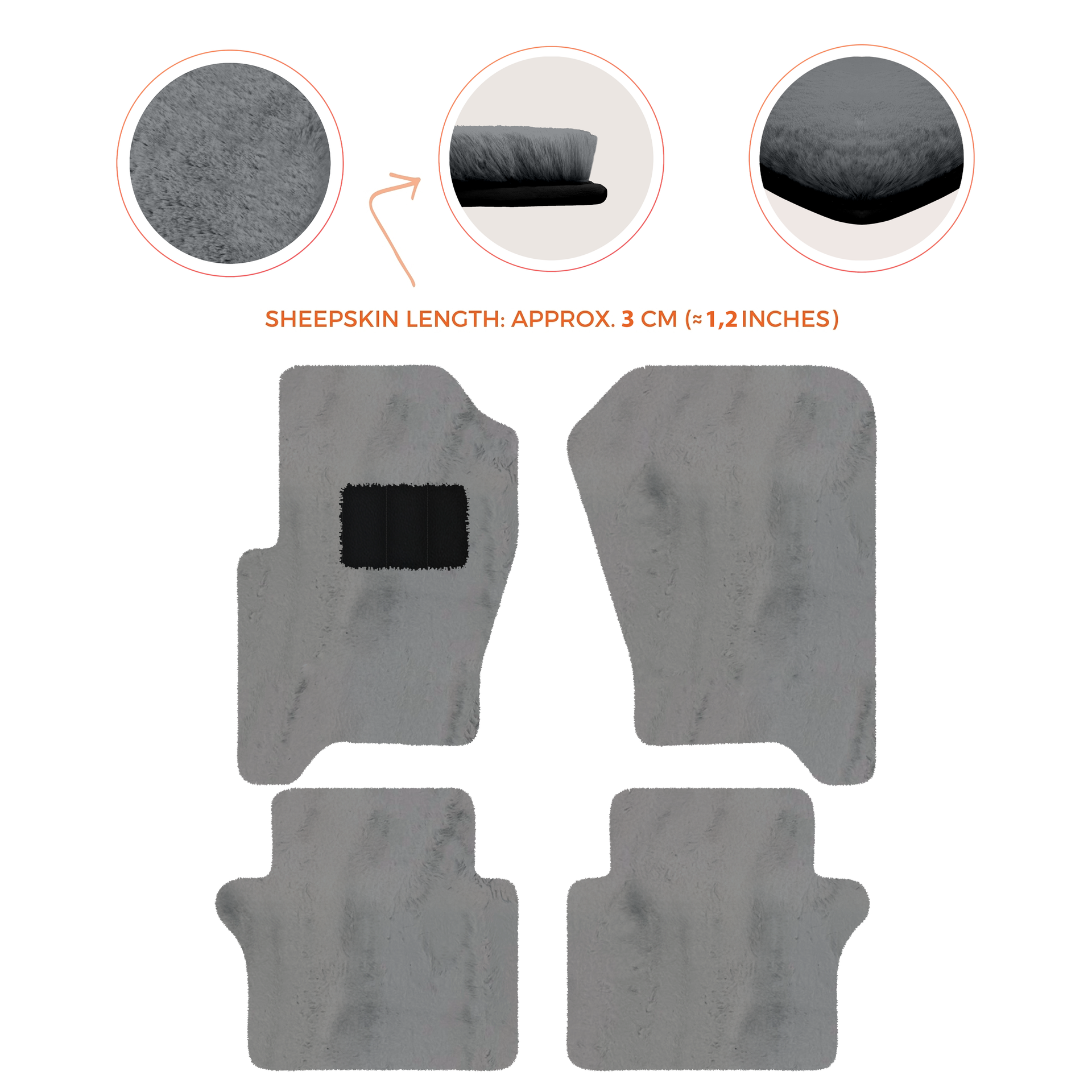 Luxury Sheepskin Floor Mats for Your Range Rover Sport 2005-2010