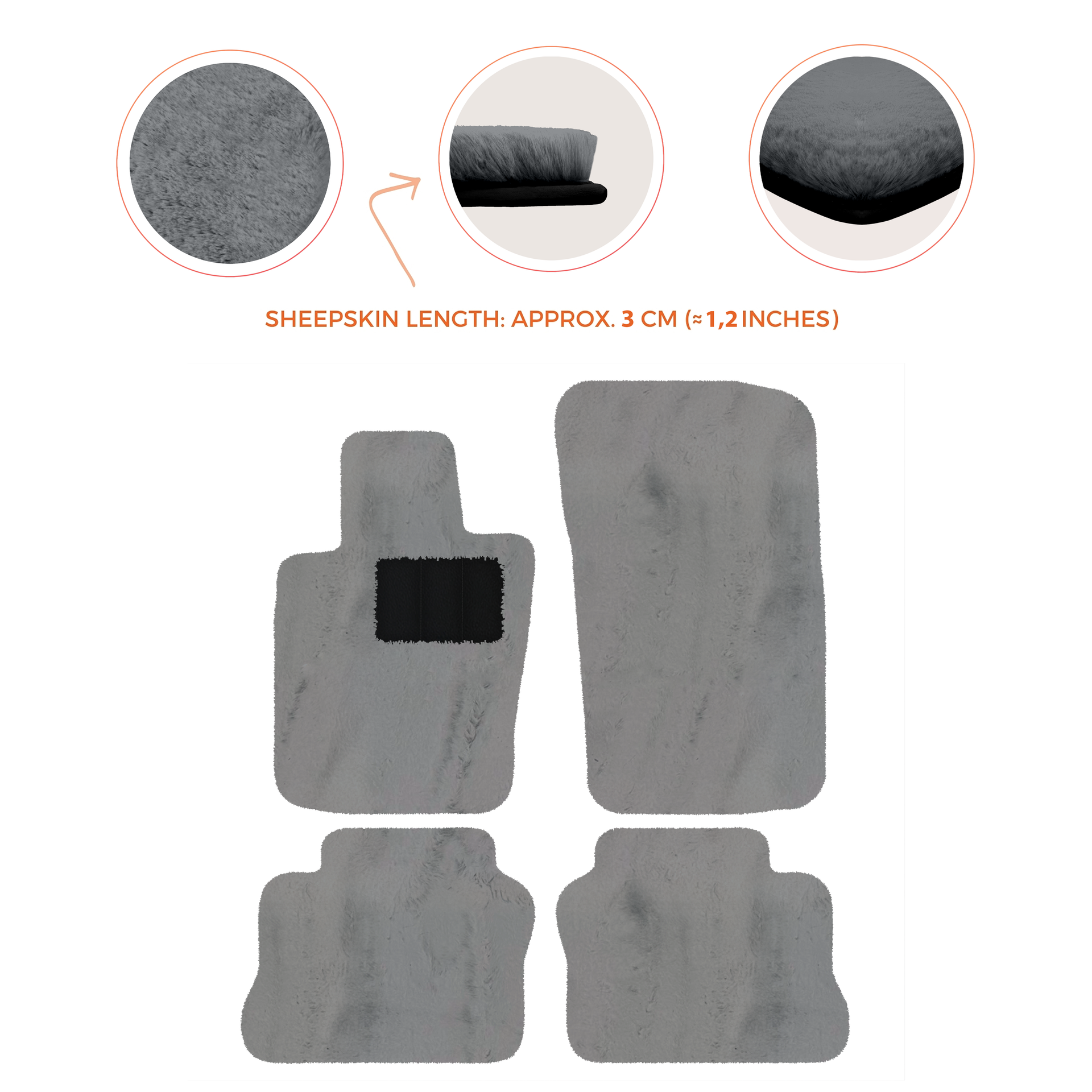 Luxurious Sheepskin Floor Mats for Porsche Panamera (2009-2016)