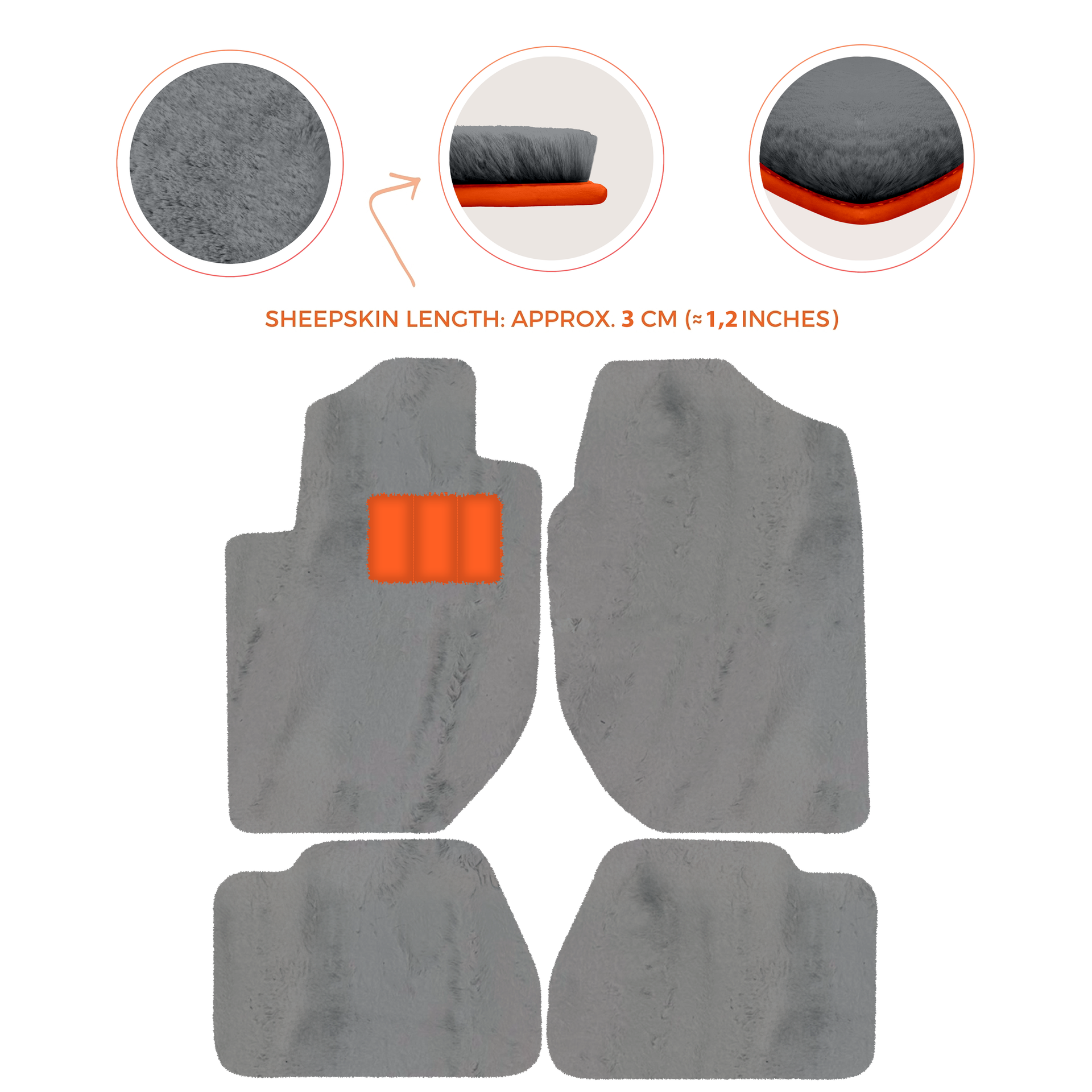 Premium Sheepskin Floor Mats for Land Rover Freelander (1997-2003)