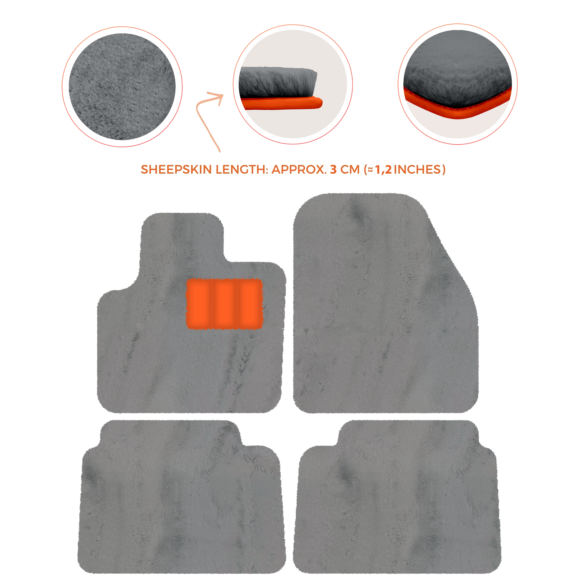 Luxury Sheepskin Floor Mats for Land Rover Discovery Sport (2015-2019)