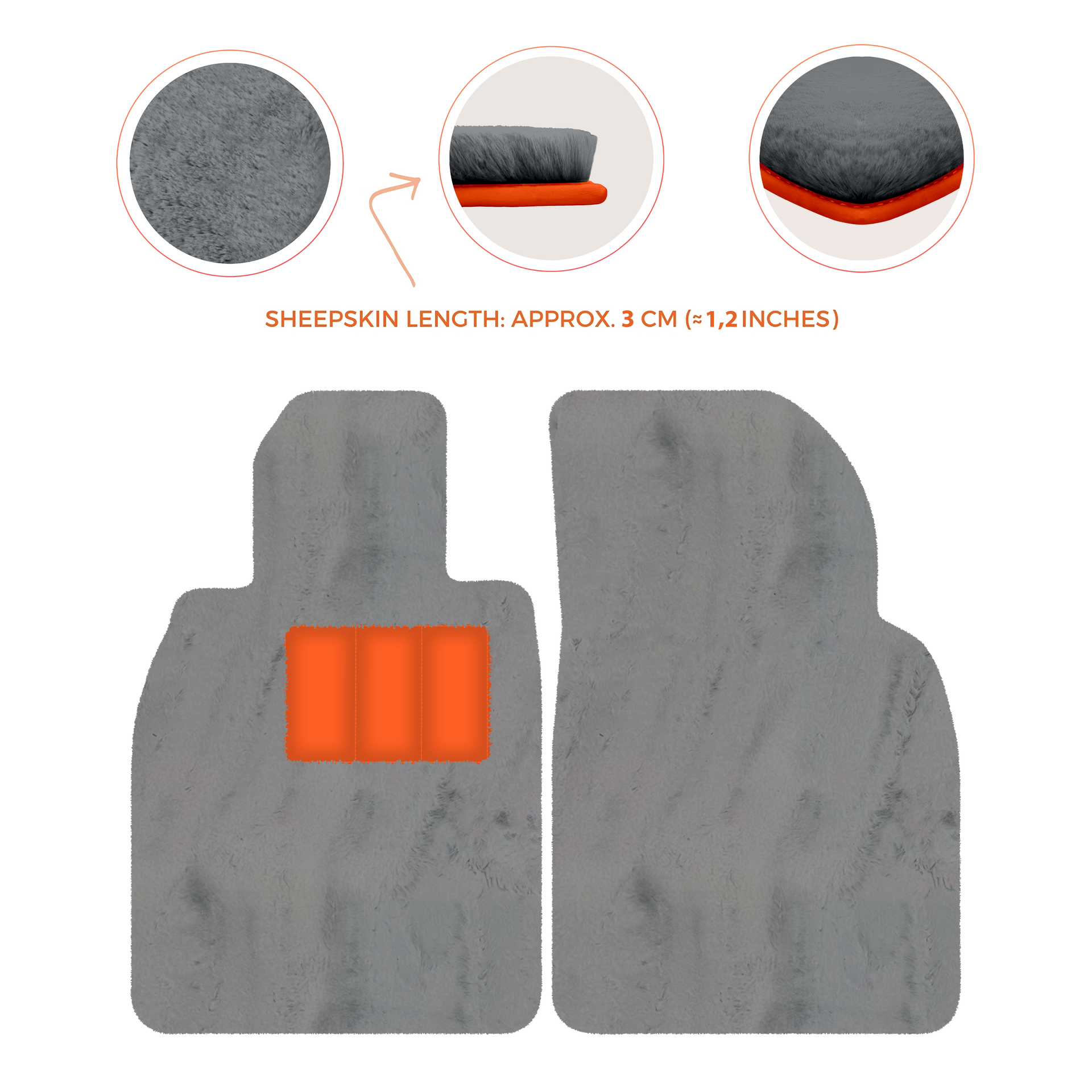 Premium Sheepskin Floor Mats for Porsche Cayenne (2018-2023)