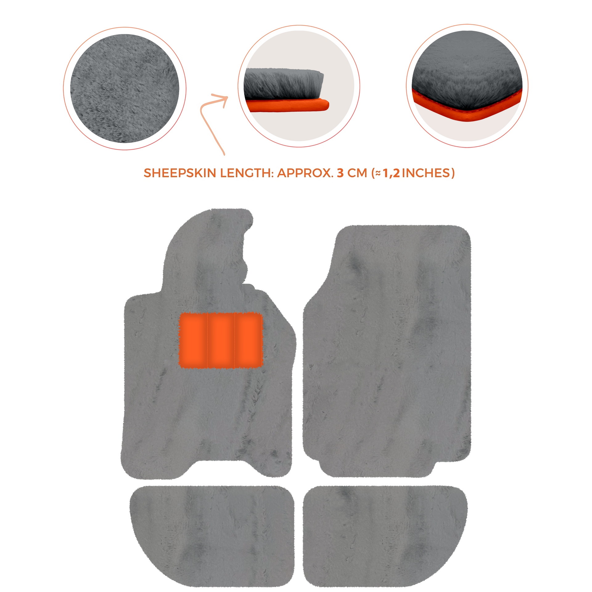 Sheepskin Floor Mats for Porsche 944 (1981-1991) | Custom Colors