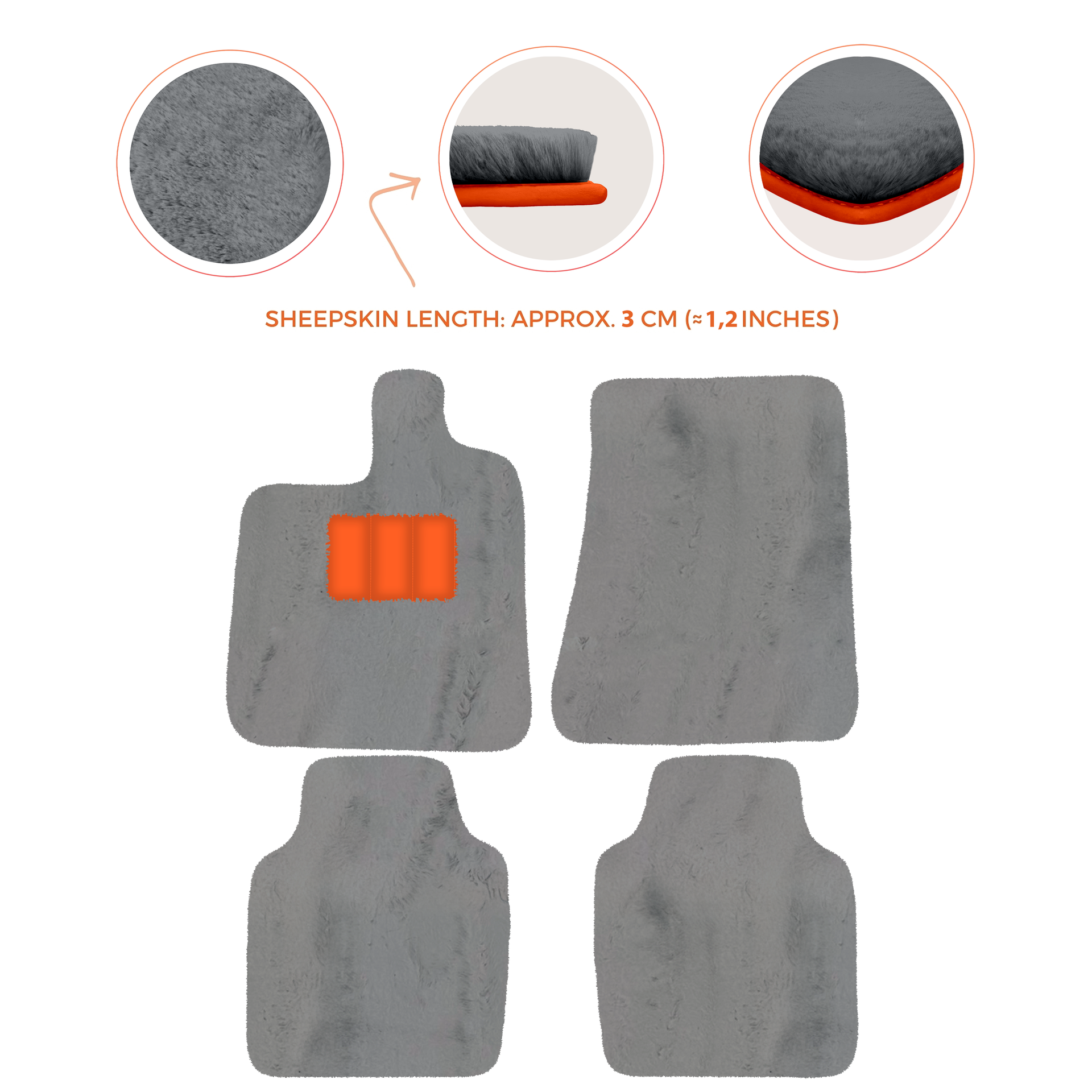 Premium Luxury Sheepskin Floor Mats for Ferrari Roma (2021-2024)