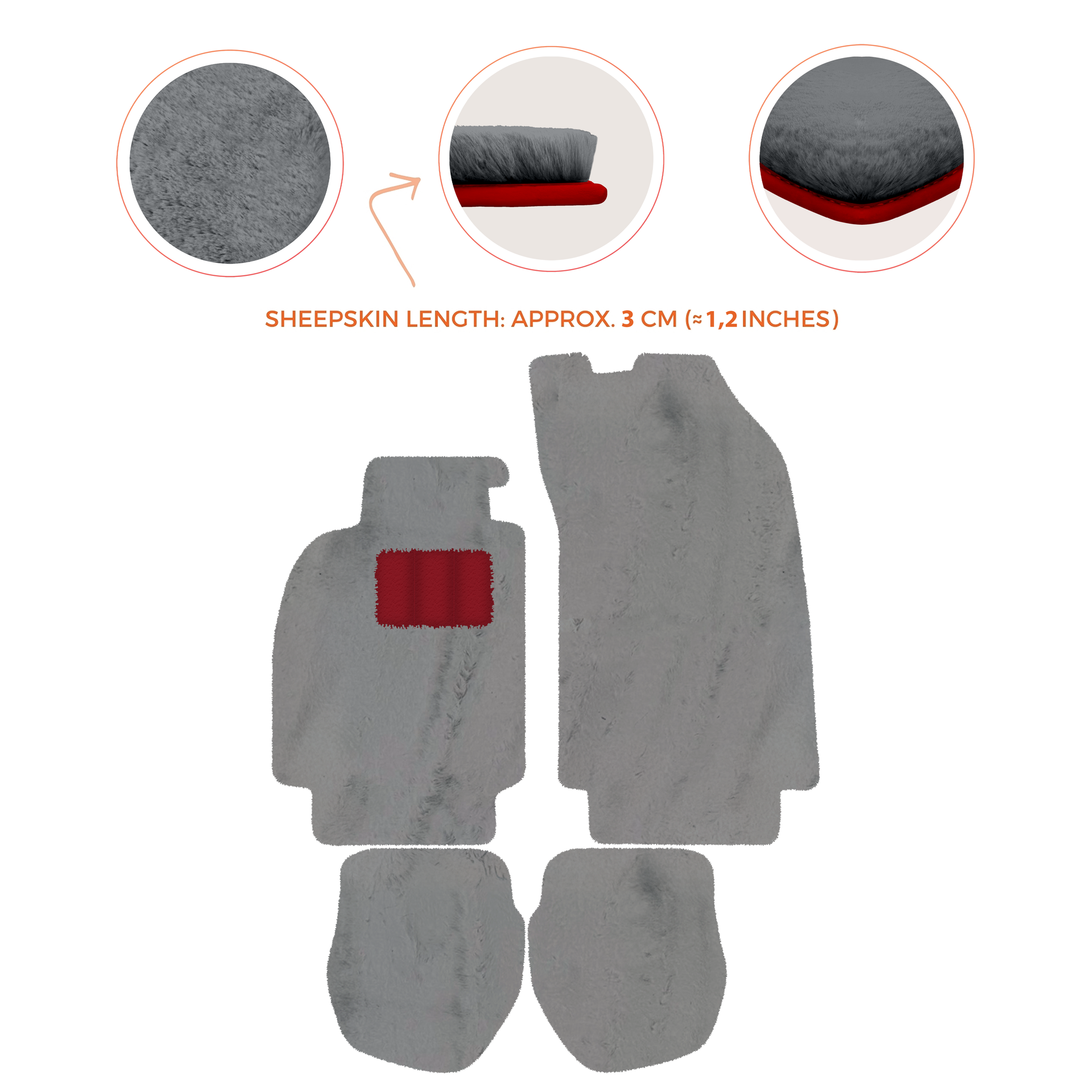 حصائر سيارات رمادية لسيارة بورش 964 (1989-1994) - AutoWin