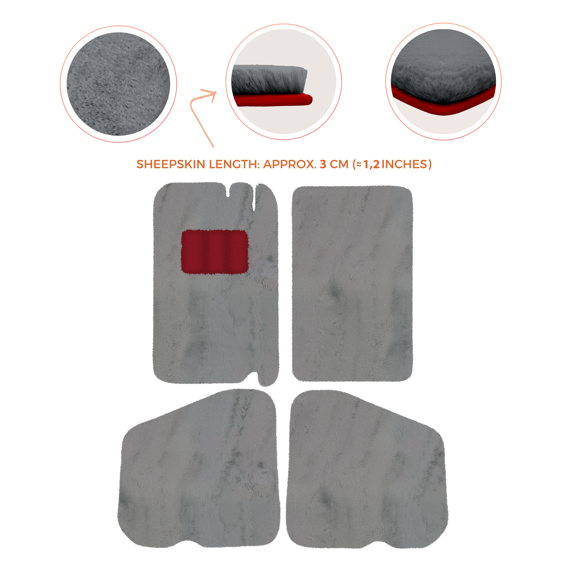 Premium Sheepskin Floor Mats for Rolls-Royce Shadow (1965-1977)