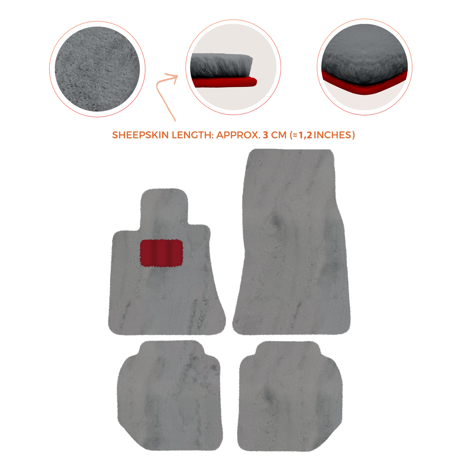 Premium Sheepskin Floor Mats for Bentley Continental GTC (2011-2018)