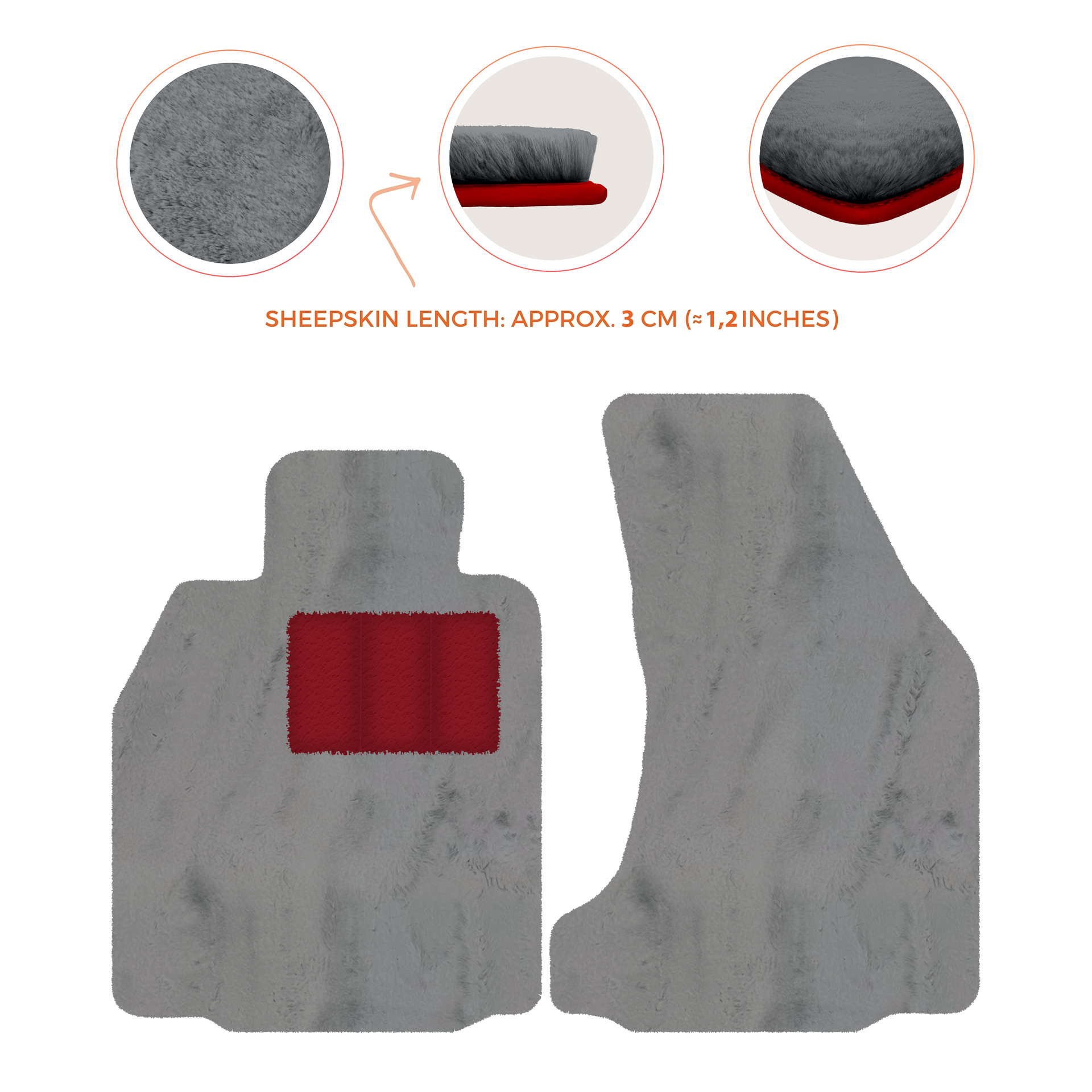 Premium Sheepskin Floor Mats for Porsche 718 Boxster (2016-2023)