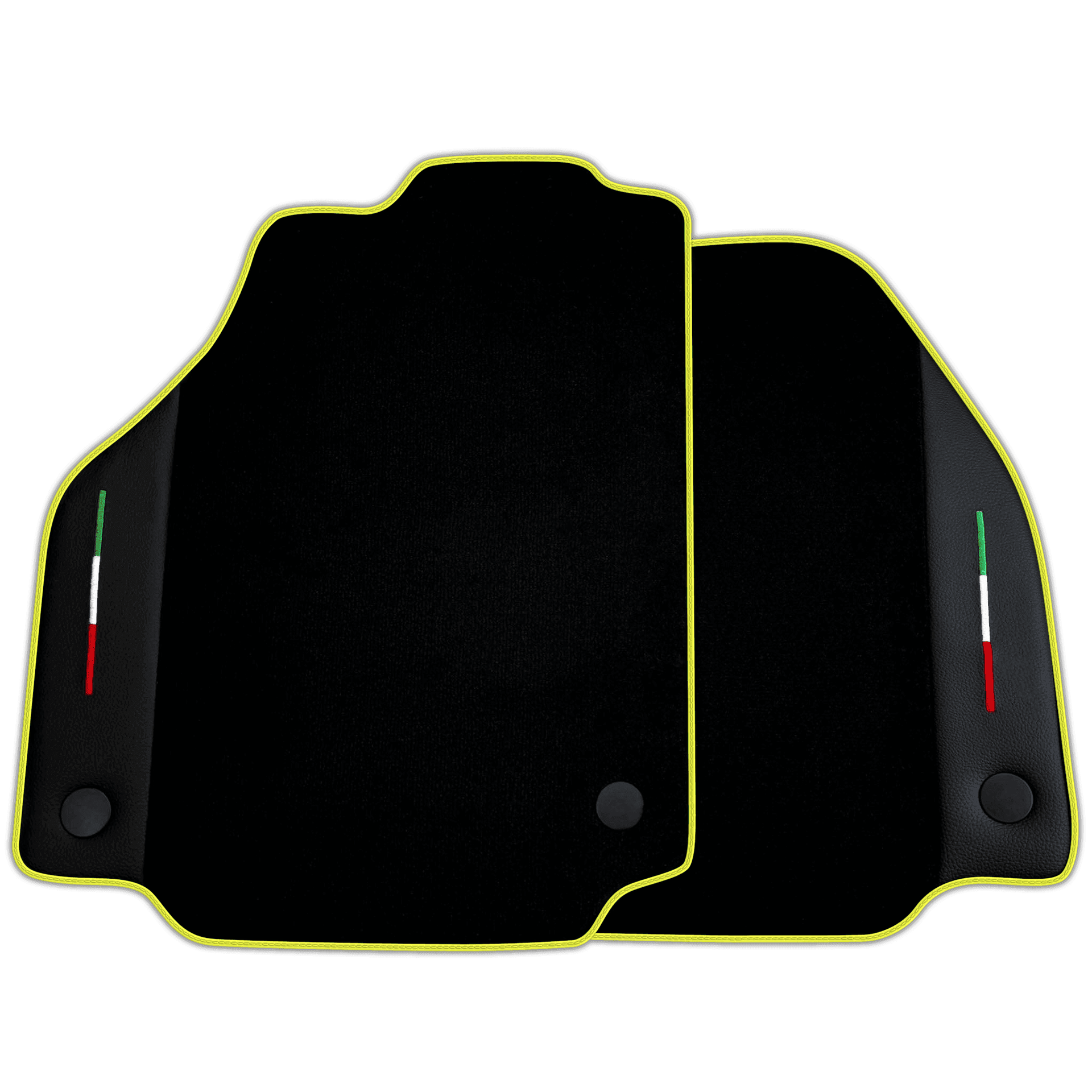 Black Floor Mats for Ferrari 488 Spider (2016-2022) with Leather | Various Trim Colors