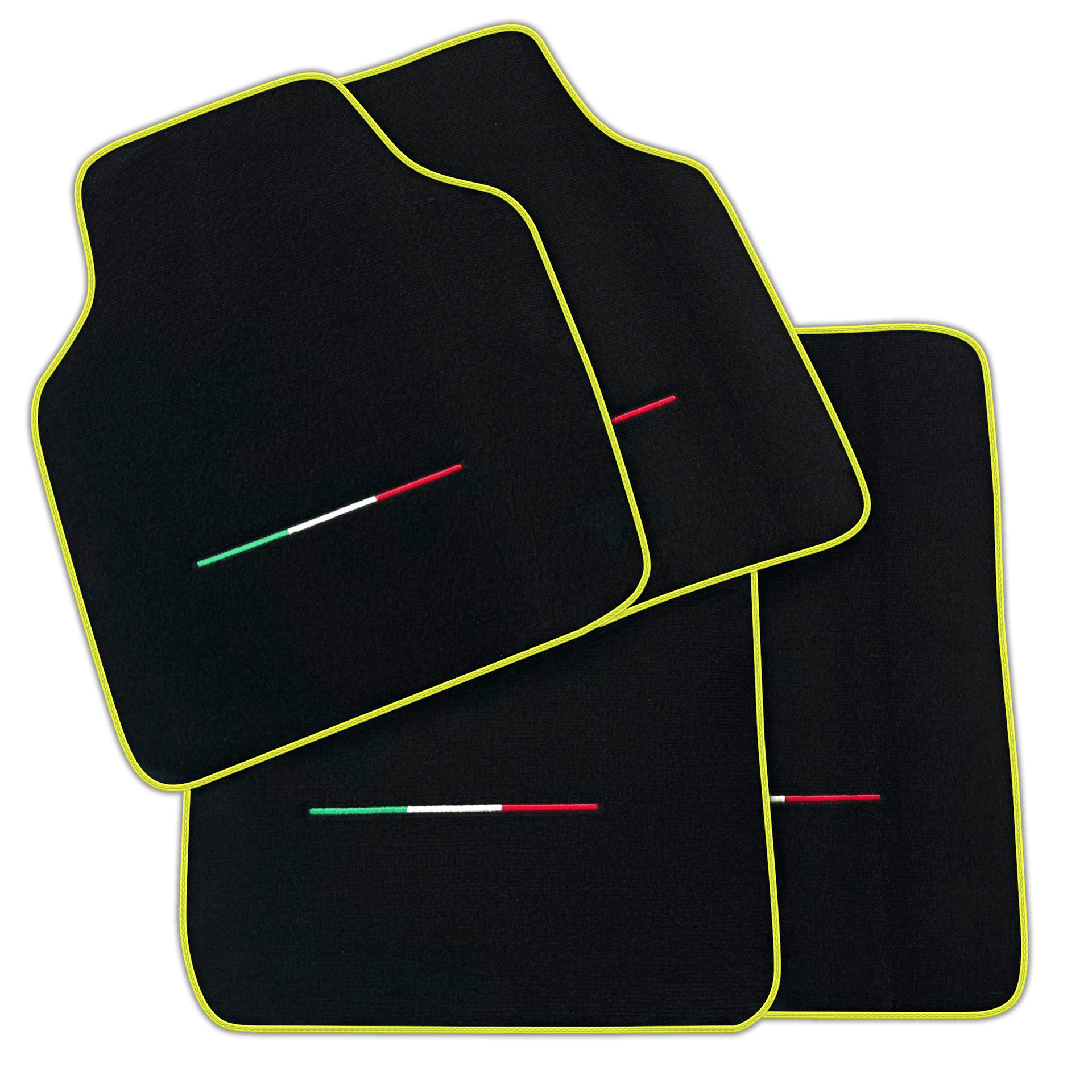 Black Floor Mats for Ferrari Purosangue (2023-2024) IT Flag | Various Trim Colors