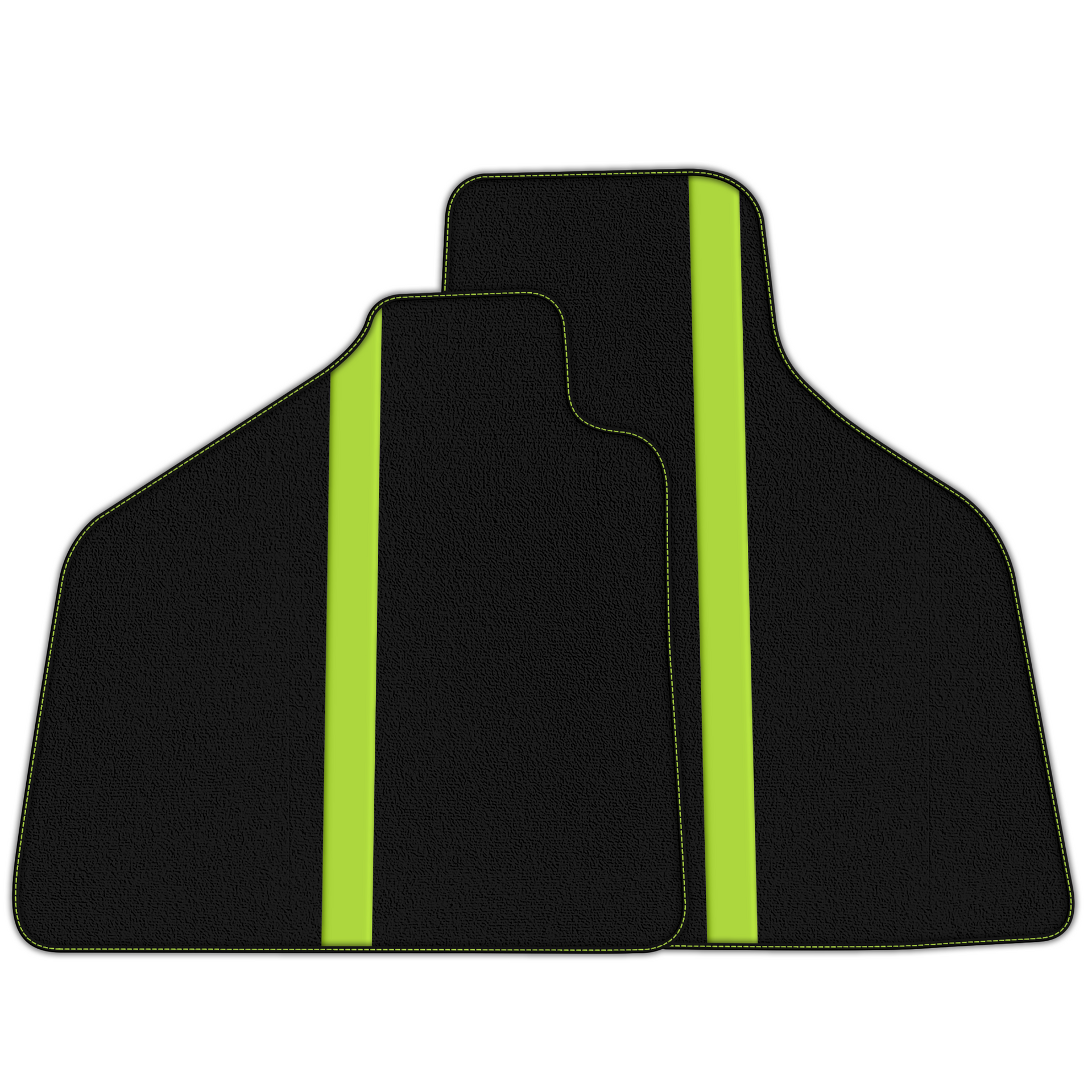 Custom Black Floor Mats with Leather for Lamborghini Aventador SV