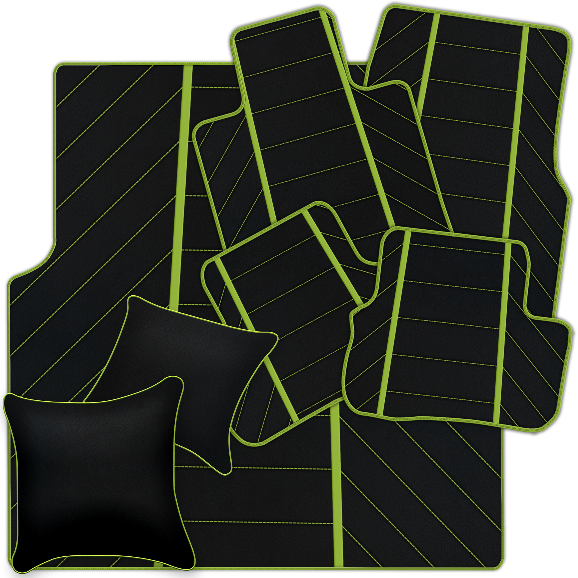 Luxury Black Leather Floor Mats for Rolls Royce Dawn 2016-2023