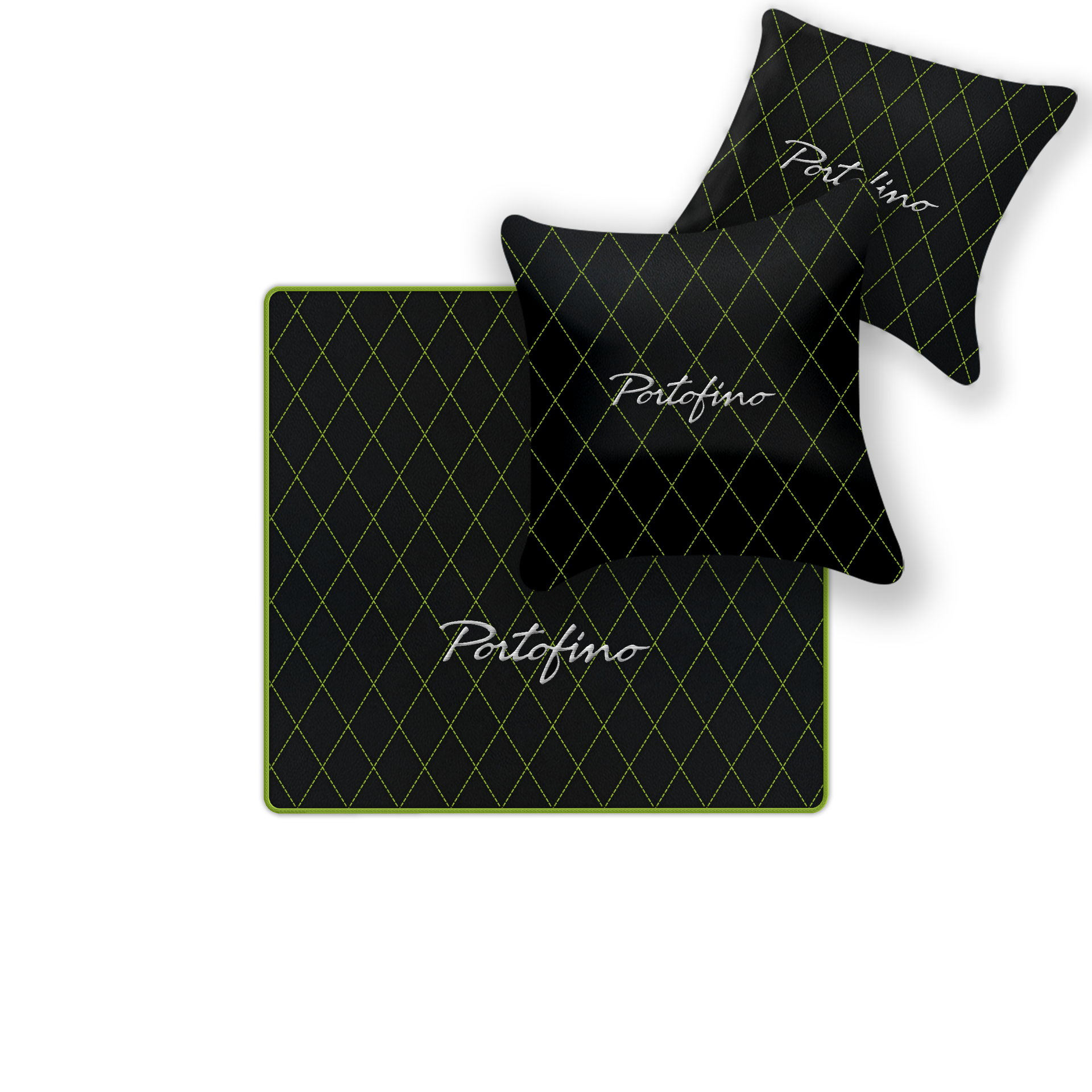 Custom Black Leather Floor Mats for Ferrari 812 Superfast (2018-2023)