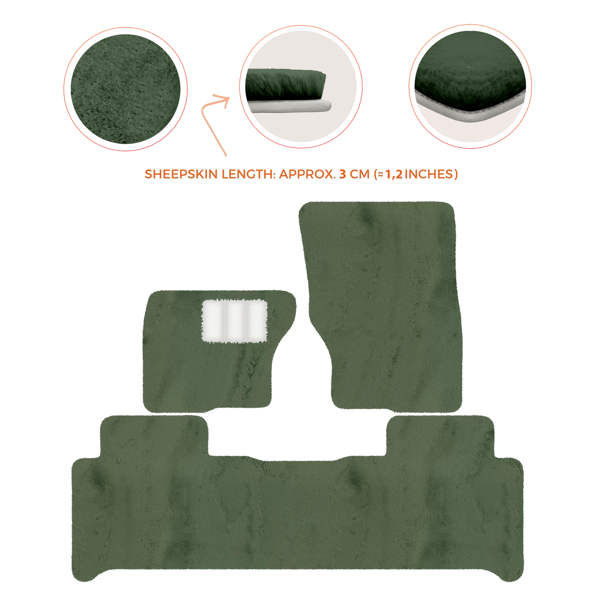 Luxury Sheepskin Floor Mats for Land Rover Discovery (2017-2026)