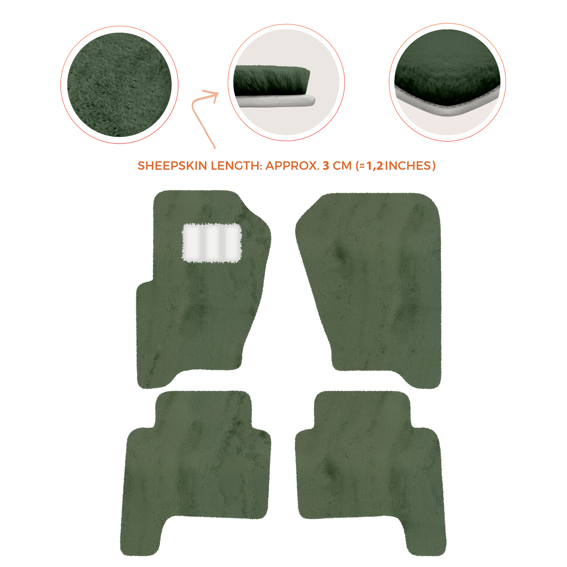 Luxury Sheepskin Floor Mats for Land Rover Discovery (2017-2026)