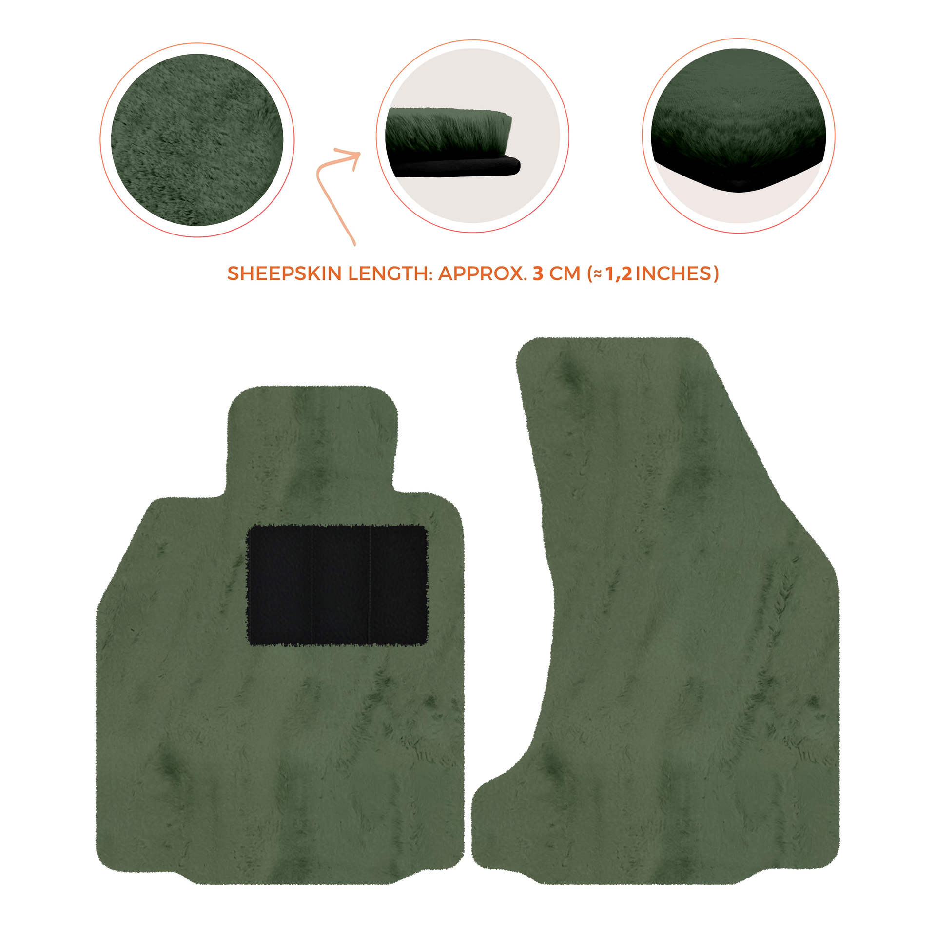 Premium Sheepskin Floor Mats for Porsche 718 Boxster (2016-2023)