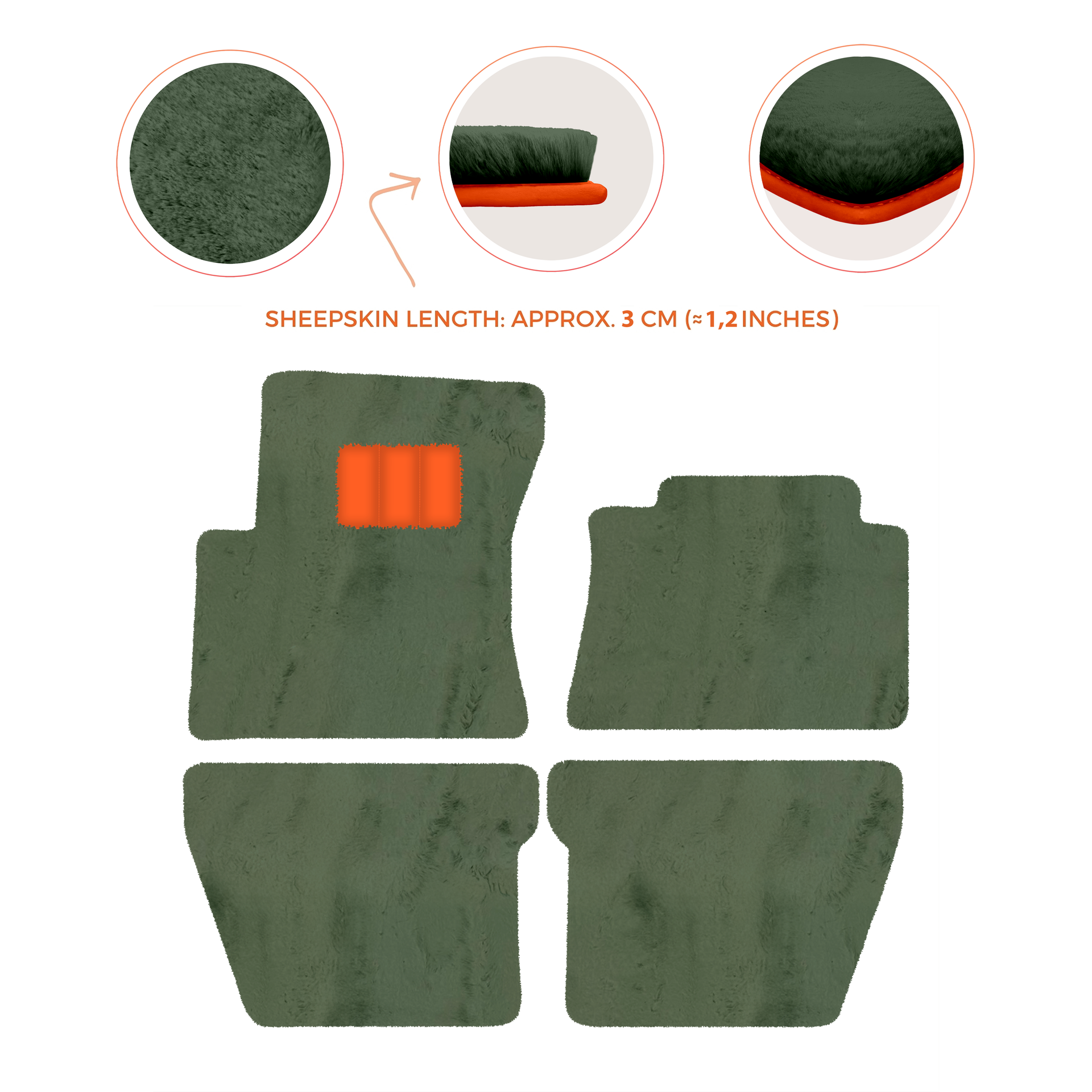 Premium Sheepskin Floor Mats for Bentley Flying Spur (2019-2023)