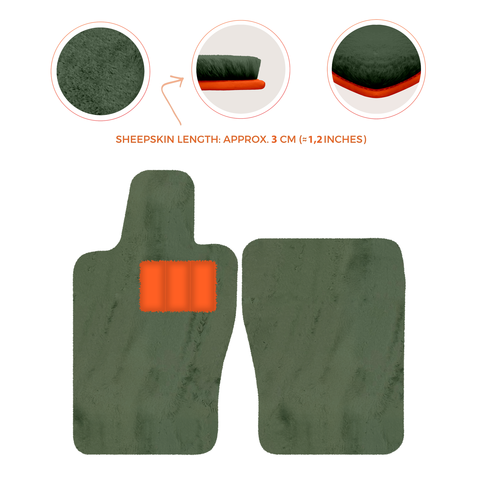 Premium Sheepskin Floor Mats for Aston Martin V8 Vantage (2019-2025)