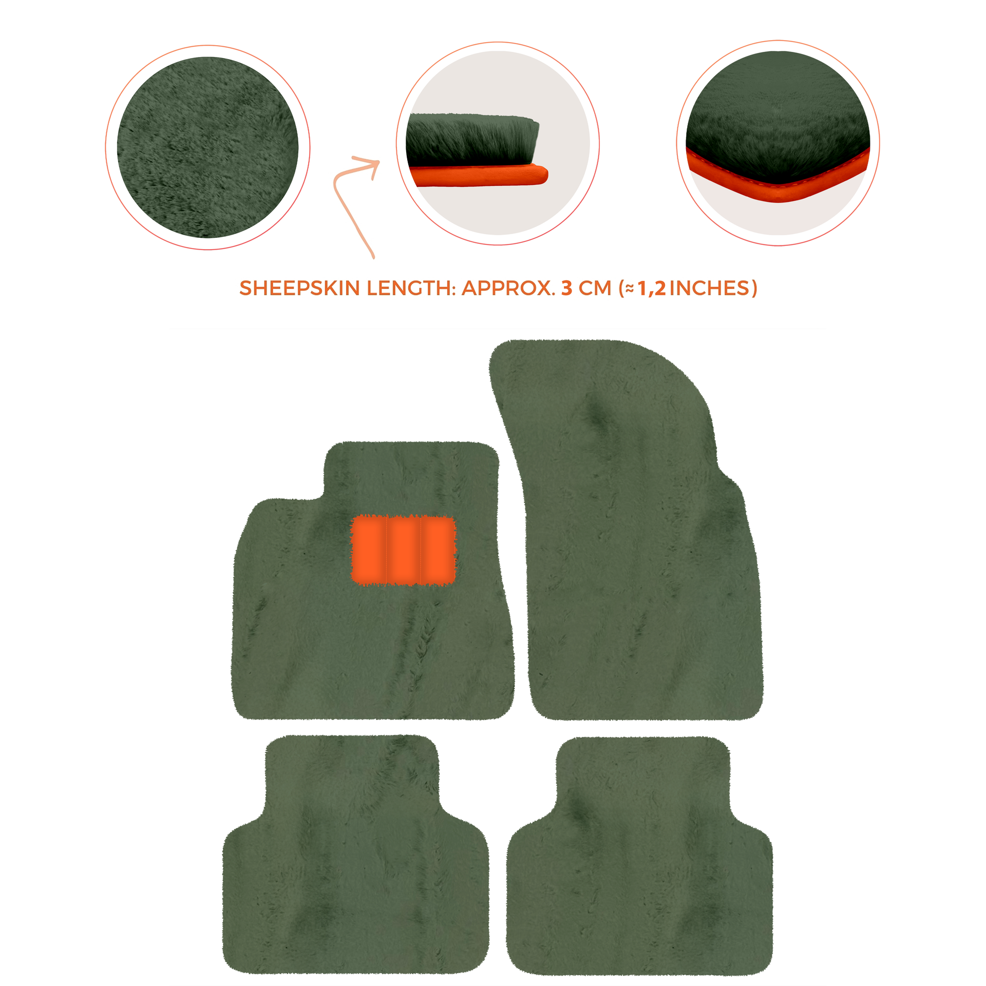 Premium Luxury Sheepskin Floor Mats for Bentley Bentayga 2015-2023