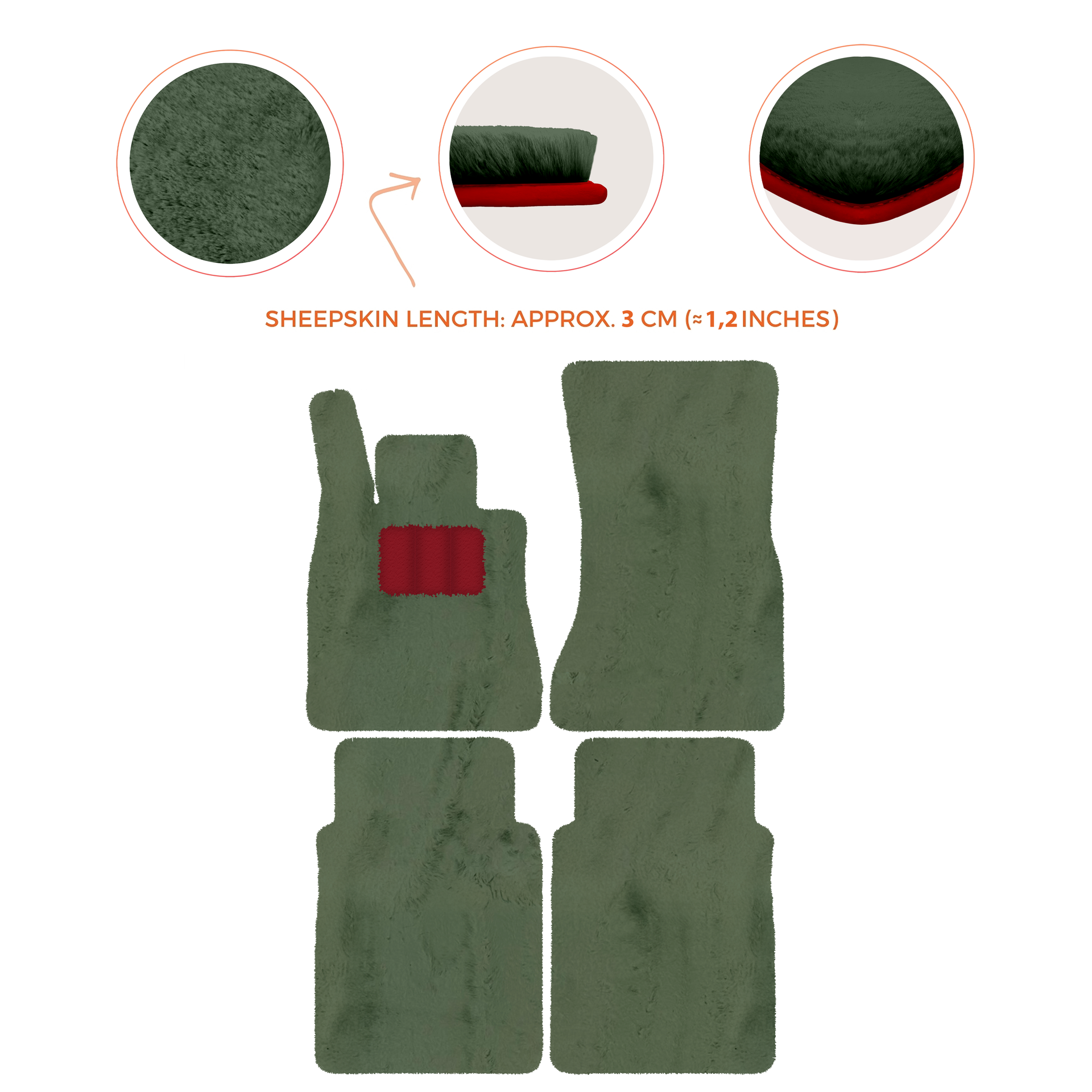 Luxury Sheepskin Floor Mats for Mercedes-Benz G-Class W463 (2018-2023)