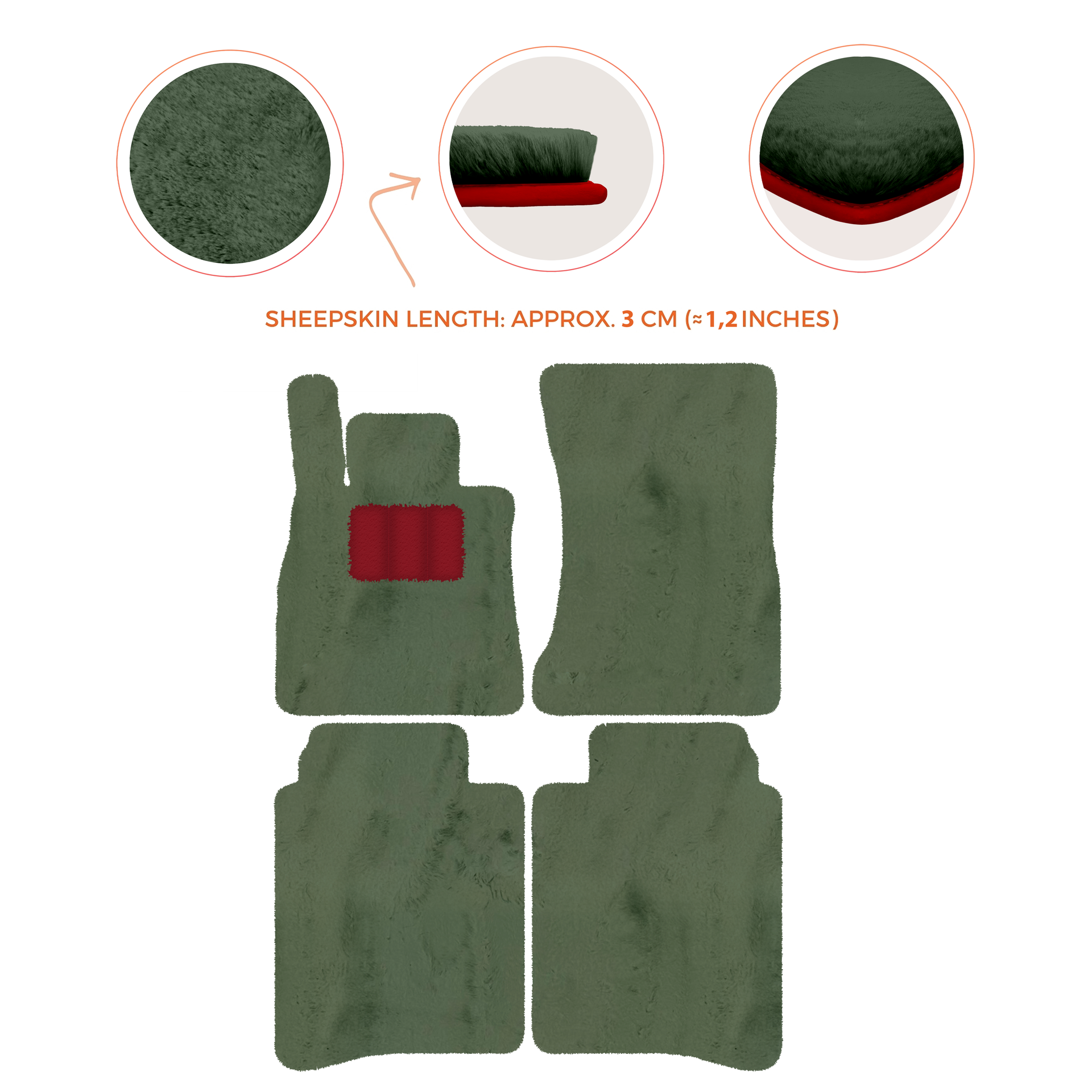 Luxury Sheepskin Floor Mats for Mercedes-Benz S-Class X222 | 2015-2021