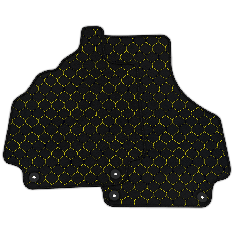 Tapis de voiture en cuir personnalisables avec motif hexagonal pour Audi R8 (2007-2015)