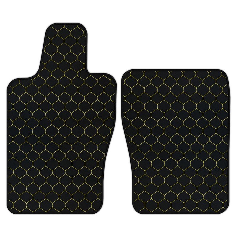 Customizable Leather Floor Mats with Hex Pattern for Aston Martin DB12 (2023-2026) Coupe