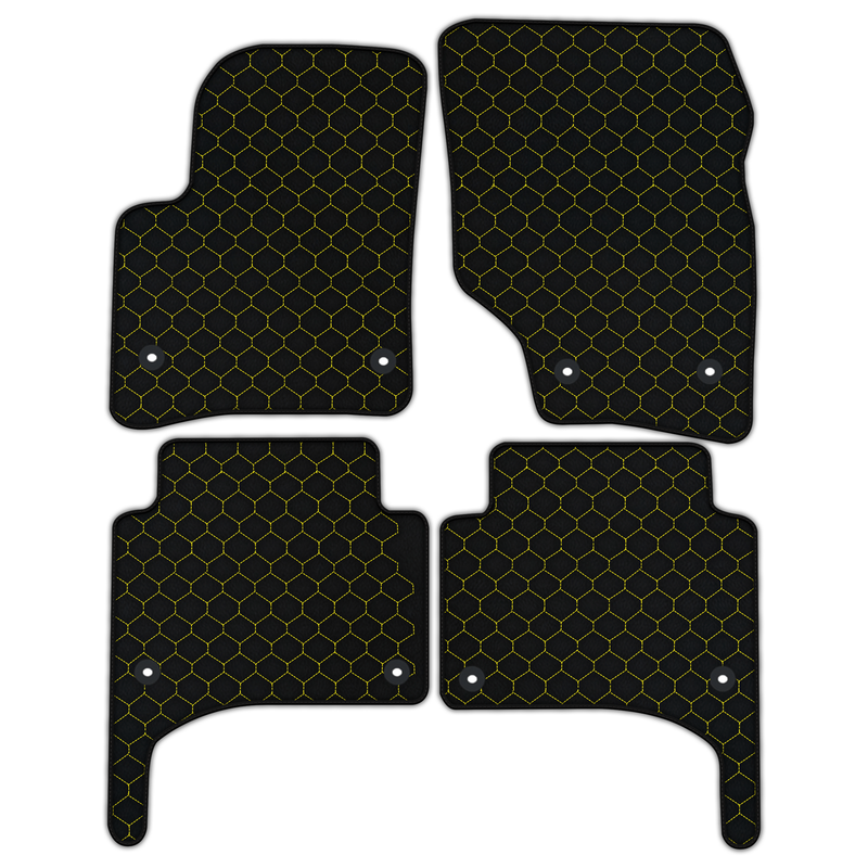 Customizable Leather Floor Mats with Hex Pattern for Porsche Porsche Cayenne (2003-2010)