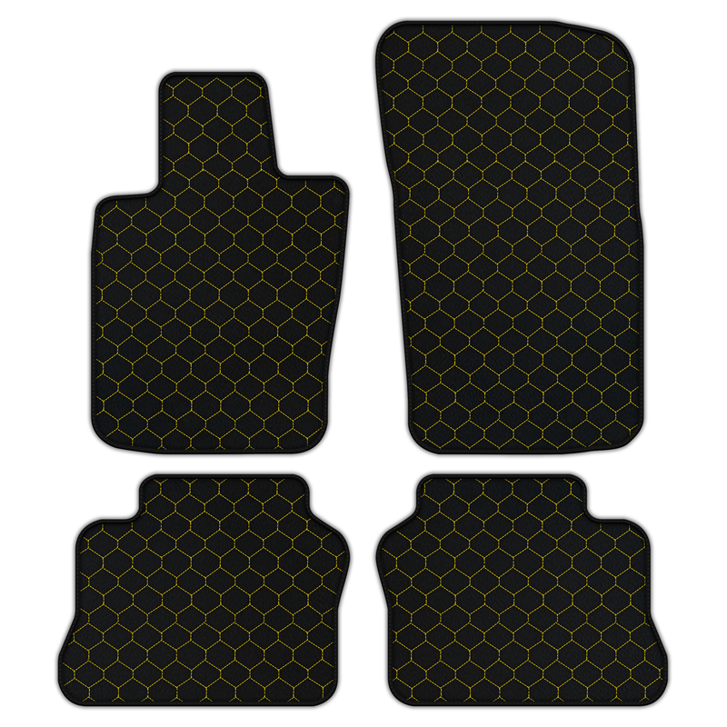 Customizable Leather Floor Mats with Hex Pattern for Porsche Panamera (2009-2016)