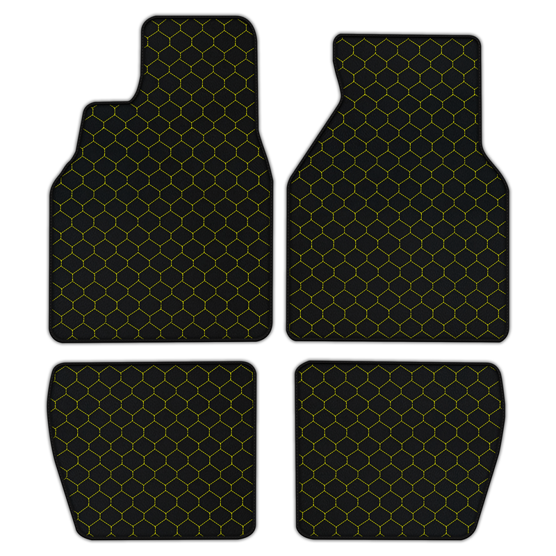 Tapis de voiture en cuir personnalisables avec motif Hex