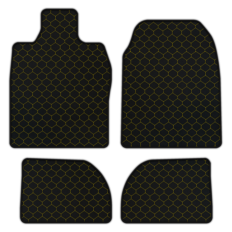 Customizable Leather Floor Mats with Hexagon Hex Pattern for Porsche 924 (1976-1988)