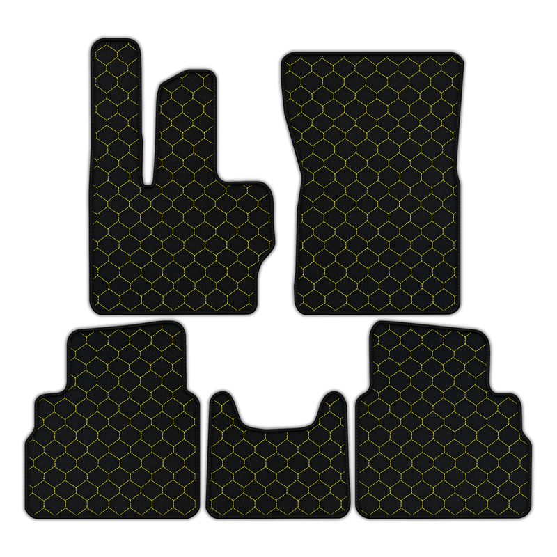 Tapis de voiture en cuir personnalisables avec motif hexagonal pour Mercedes Benz G-Class W463 (2018-2023)