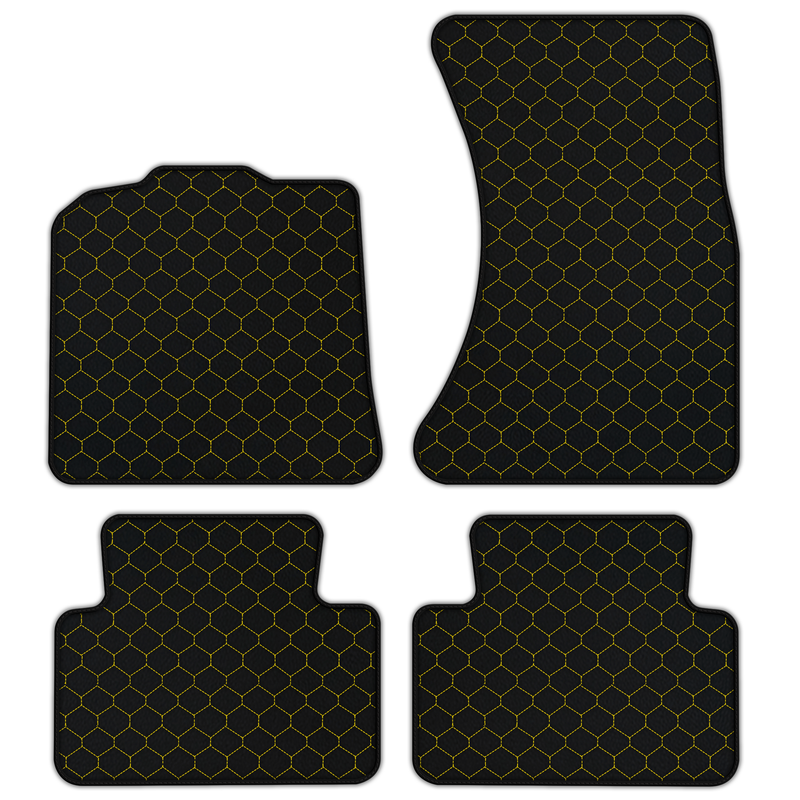 Customizable Leather Floor Mats with Hex Pattern for Porsche Macan (2014-2023)