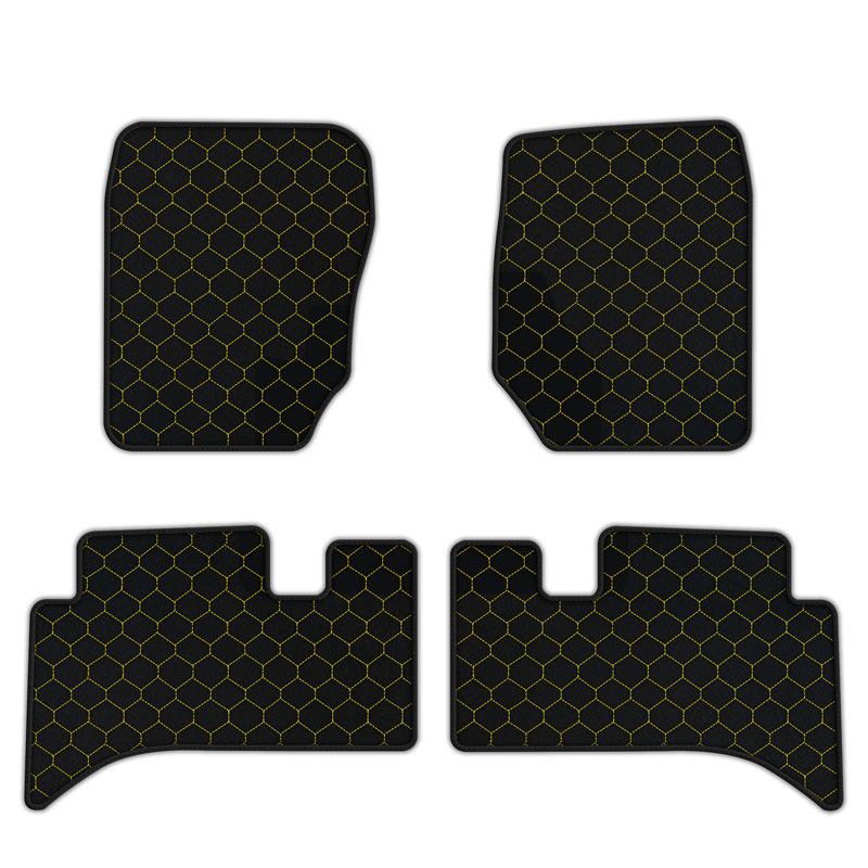 Customizable Leather Floor Mats with Hex Pattern for Range Rover (1994-2002)