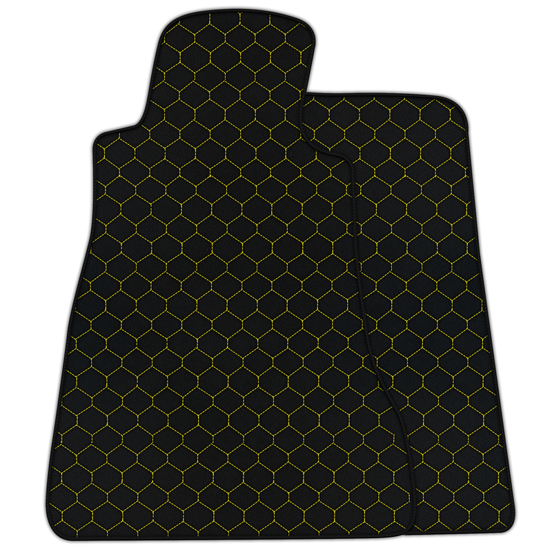 Tapis de voiture en cuir personnalisables à motif hexagonal pour Chevrolet Corvette C6 (2005-2013)