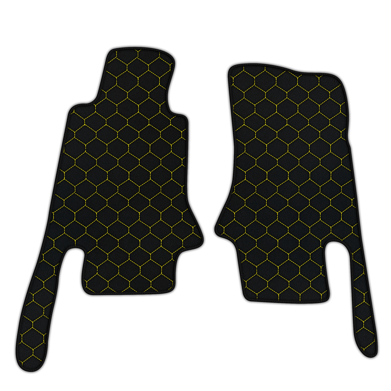 Tappetini auto in pelle personalizzabili con motivo esagonale per Chevrolet Corvette C5 (1997-2004)