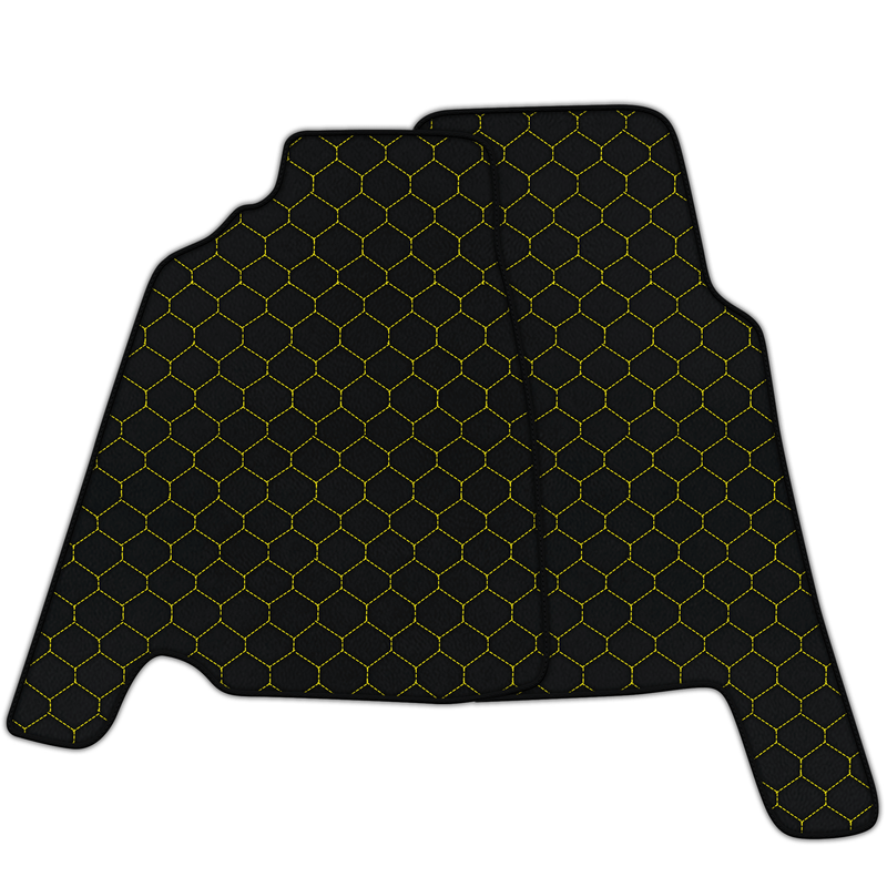Tapis de voiture en cuir personnalisables avec motif hexagonal pour Ferrari 456 (1992-2003)