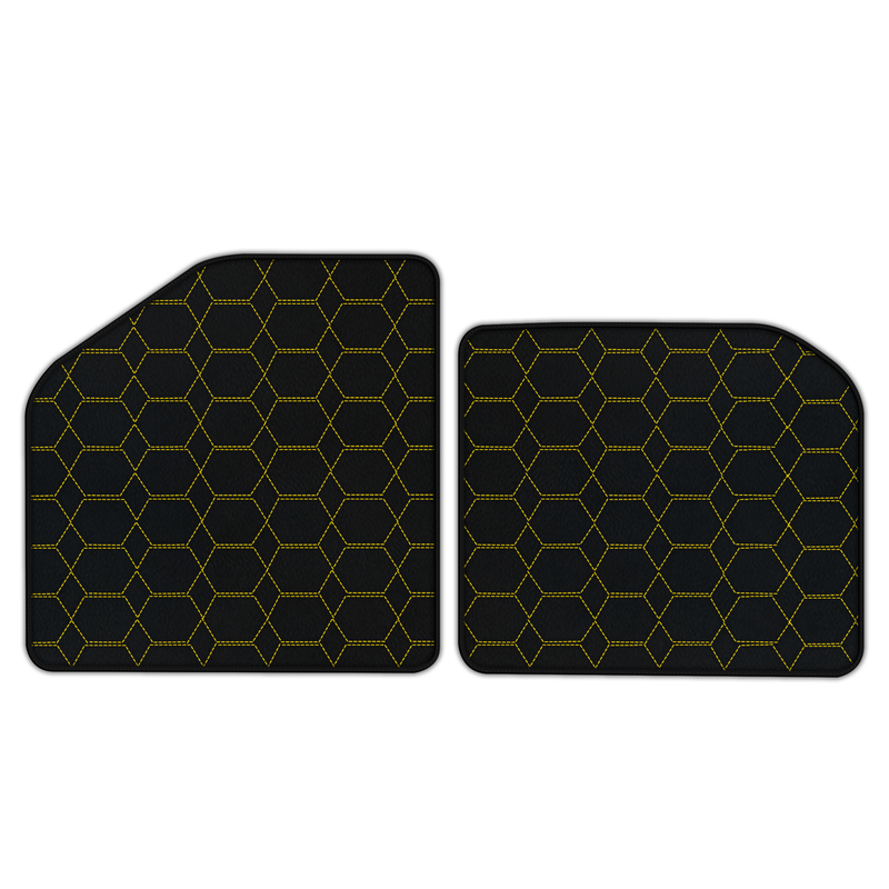 Customizable Leather Floor Mats with Hexagon Hex Pattern for Porsche Carrera GT (2004-2006)