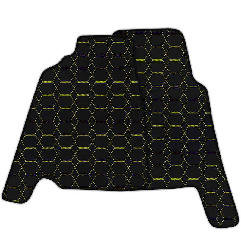 Tapis de voiture en cuir personnalisables avec motif hexagonal pour Ferrari 456 (1992-2003)