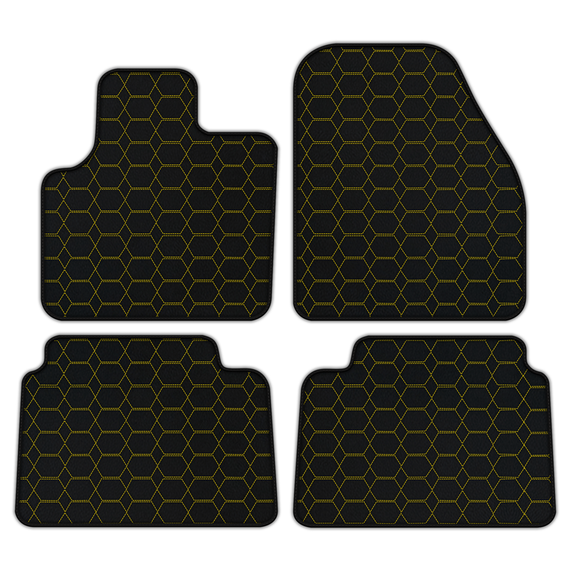 Customizable Leather Floor Mats with Hexagon Hex Pattern for Land Rover Discovery Sport (2019-2024)