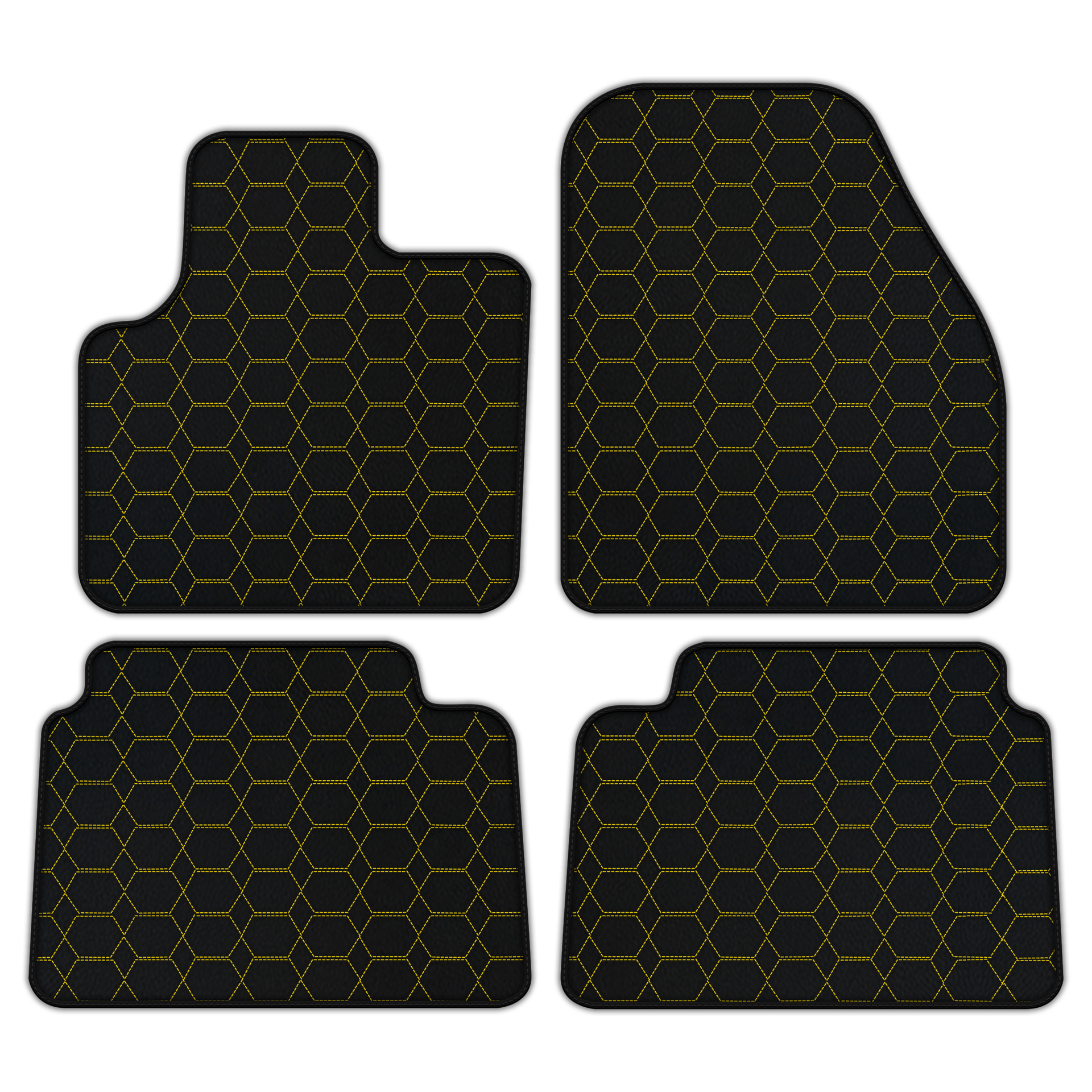 Customizable Hex Pattern Leather Mats for Land Rover Discovery Sport
