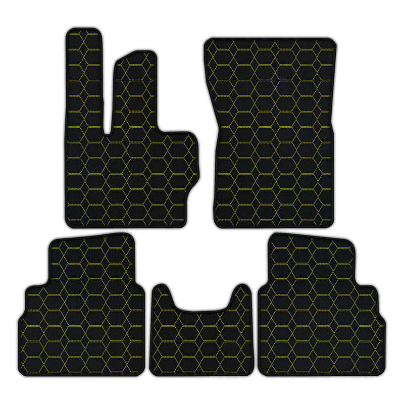 Customizable Leather Floor Mats with Hexagon Hex Pattern for Mercedes Benz G-Class W463 (2018-2023)
