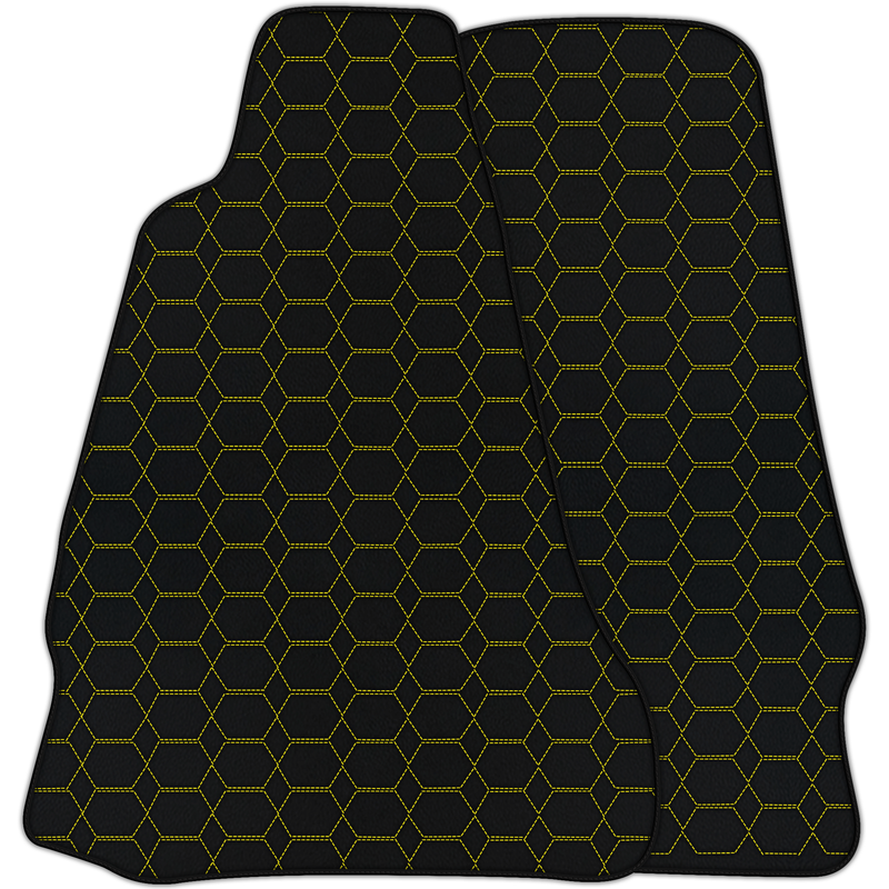 Tapis de voiture en cuir personnalisables avec motif hexagonal pour Aston Martin V8 Vantage (2005–2023)